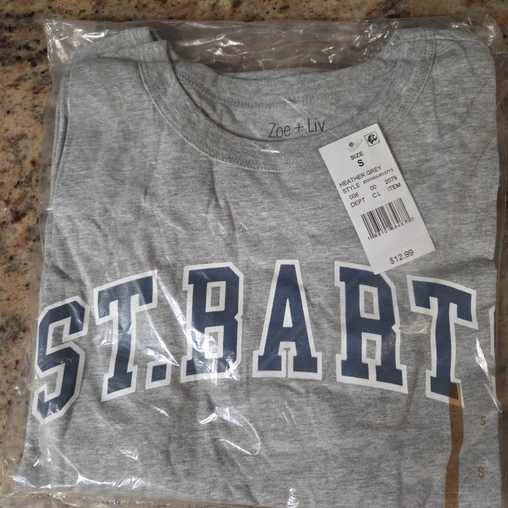 Zoe + Liv Heather Gray St. Bart's Tee